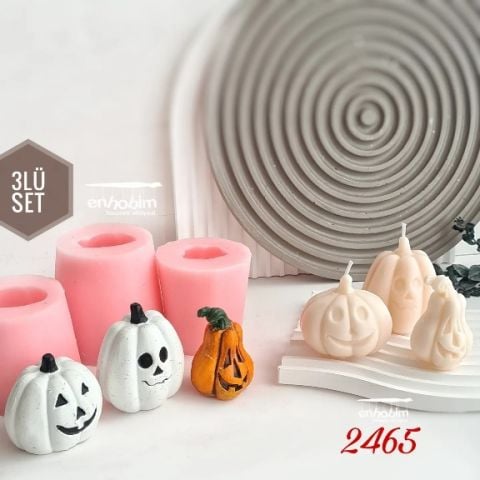 3lü set Halloween KABAKLAR silikonkalıp
