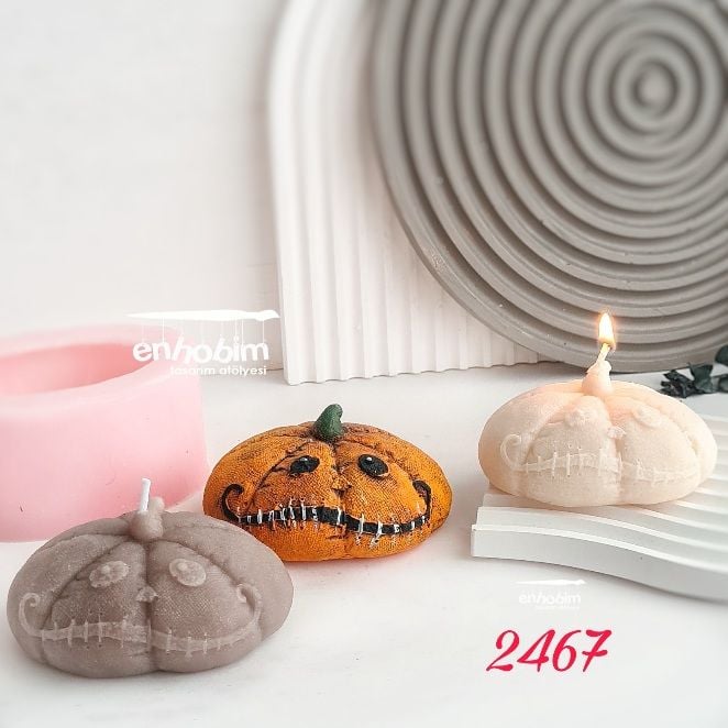 Çılgın yassı Halloween KABAK Silikon kalıp