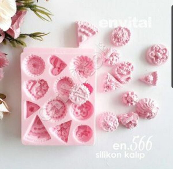 Mini pasta objeleri silikon kalıp