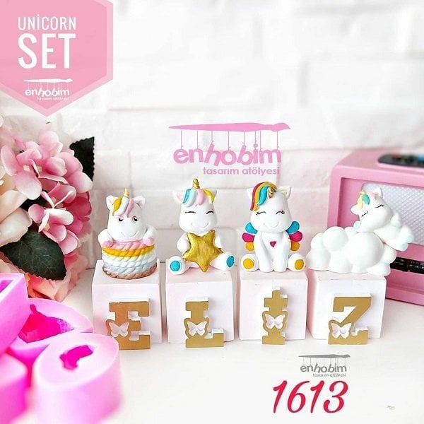 Unicorn 5li set küpsüz silikon kalıp