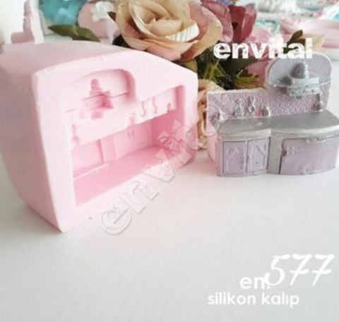 Minyatur mutfak tezgahı silikon kalıp