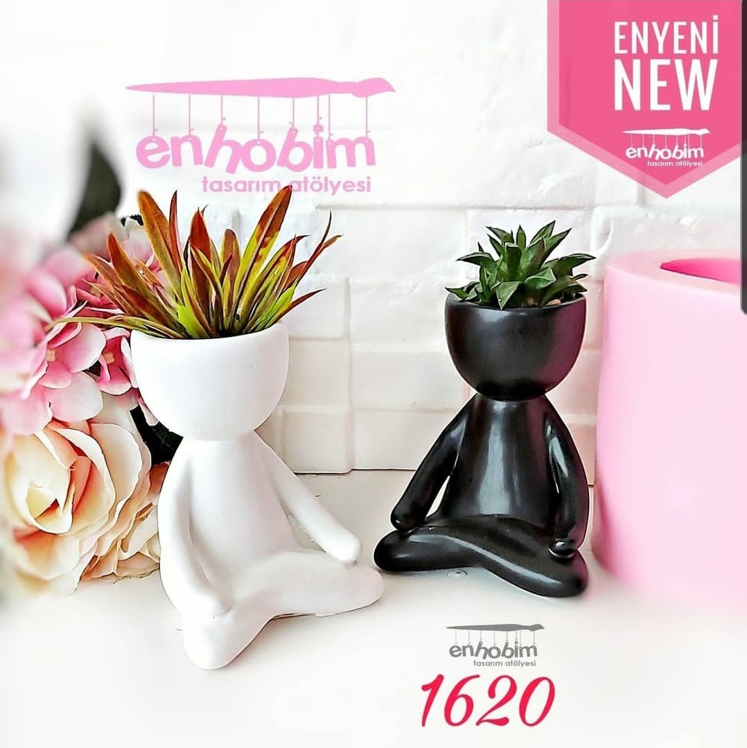 Oturan buda saksı silikon kalıp