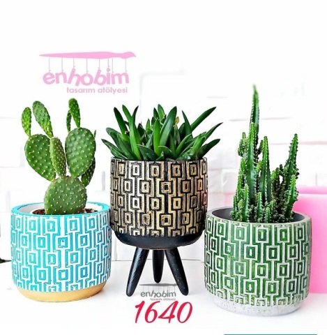 Labirent desen saksı silikon kalıp