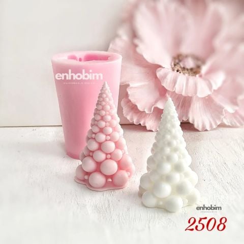 Buble Çam Ağacı Mum  Silikon Kalıp