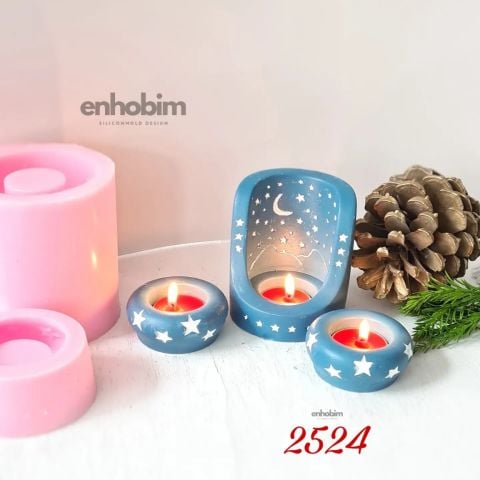 AYYILDIZ desen 2li set mumluk silikon kalıp