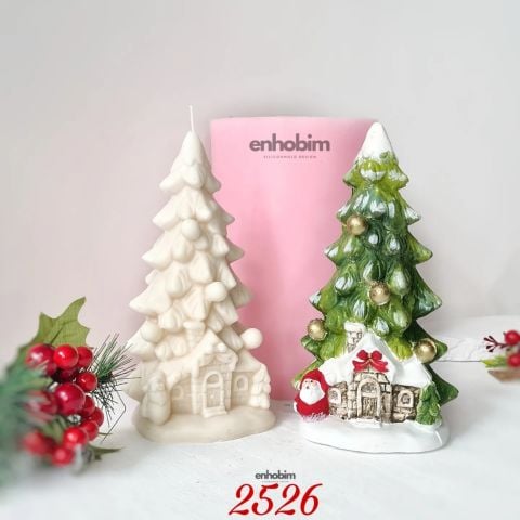 DEV Çam Ağacı ev noel baba detay silikonkalıp