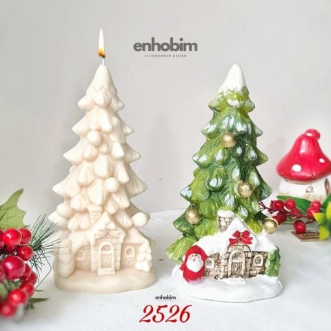 DEV Çam Ağacı ev noel baba detay silikonkalıp