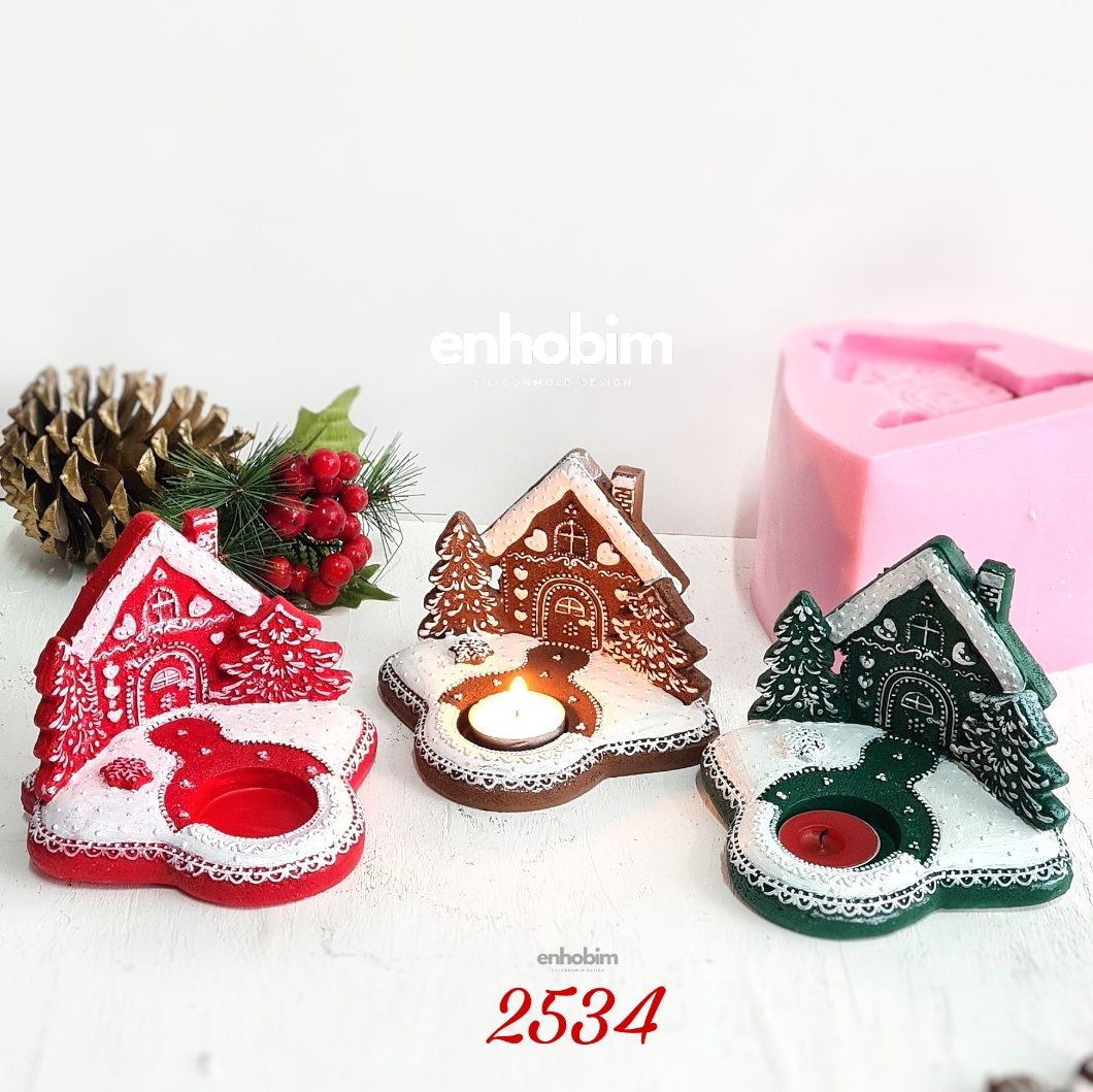 Kurabiye Ev mumluk Silikon kalıp