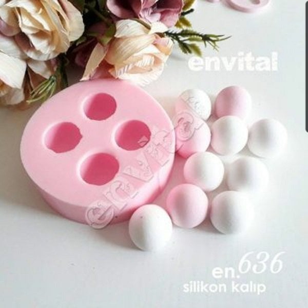 4 lü Toplar silikon kalıp