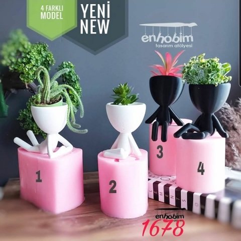 İnsansı saksı -1 silikon kalıp