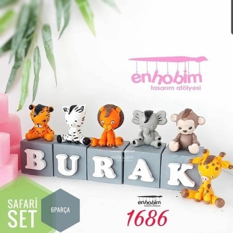 Safari set 6 lı küpsüz silikon kalıp