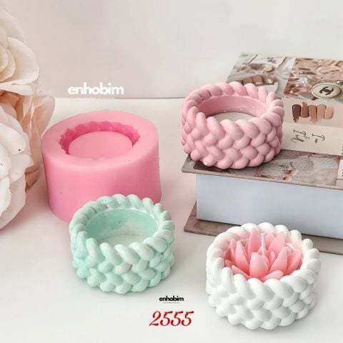 Örgü Mumluk  silikonkalıp