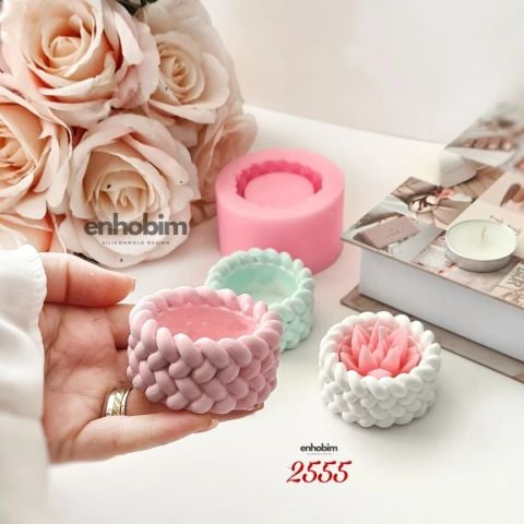 Örgü Mumluk  silikonkalıp