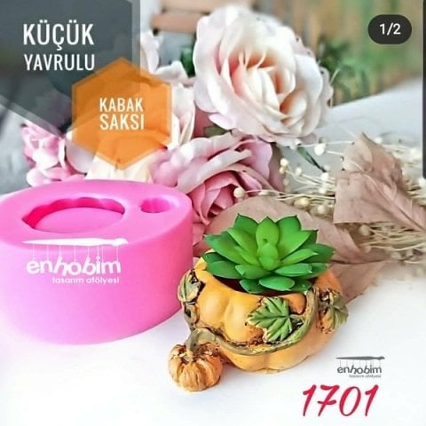 Küçük yavrulu kabak silikon kalıp