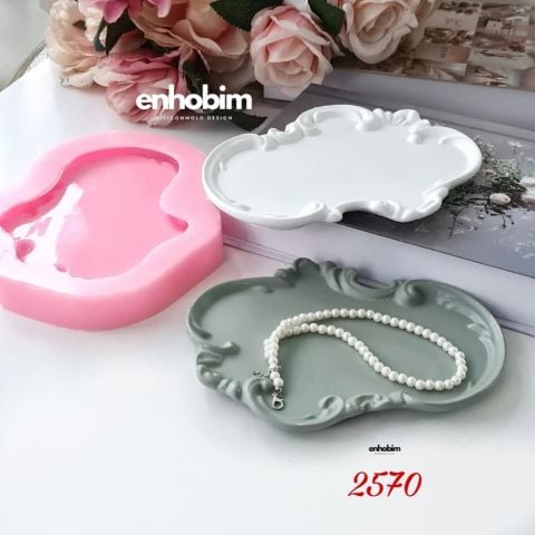 Desenli Kenar Düzensiz Şekilli sunumluk Silikon Kalıp