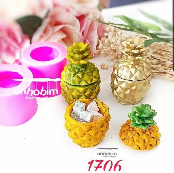 Ananas lokumluk silikon kalıp