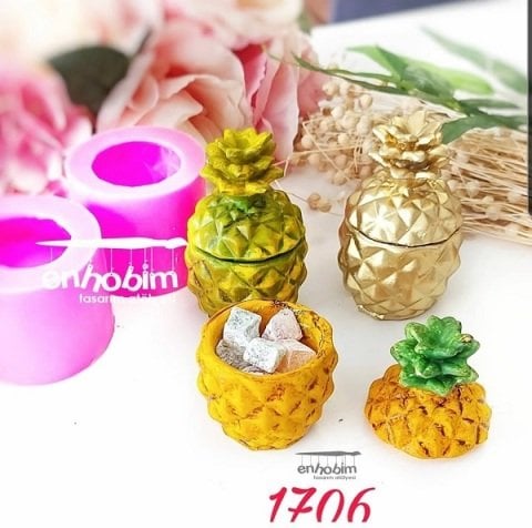 Ananas lokumluk silikon kalıp