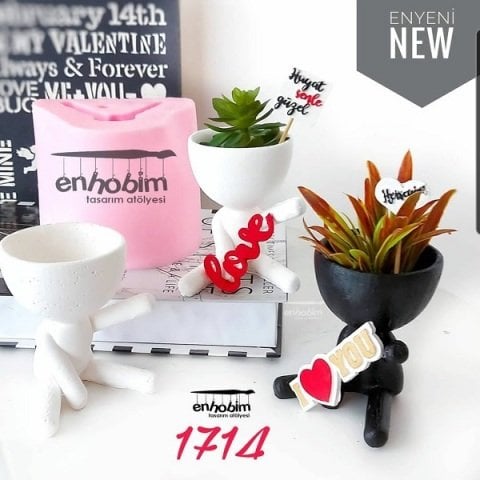 İnsansı saksı silikon kalıp