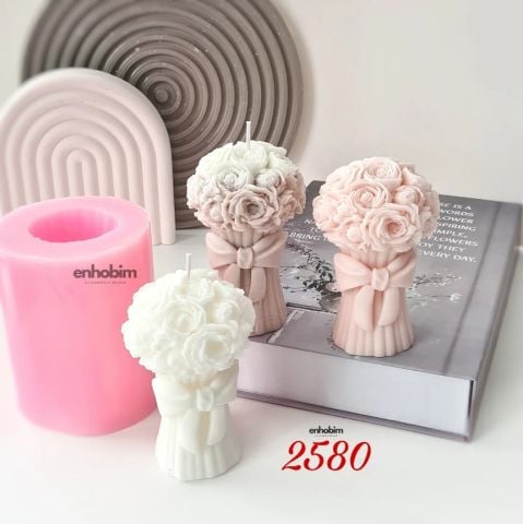 Fiyonklu Gül buketi  Silikonkalıp