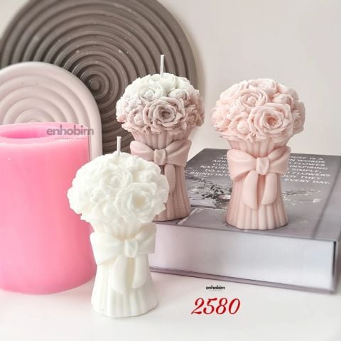 Fiyonklu Gül buketi  Silikonkalıp