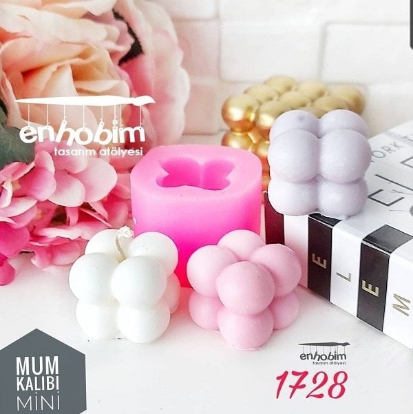 Küçük boy buble mumluk silikon kalıp