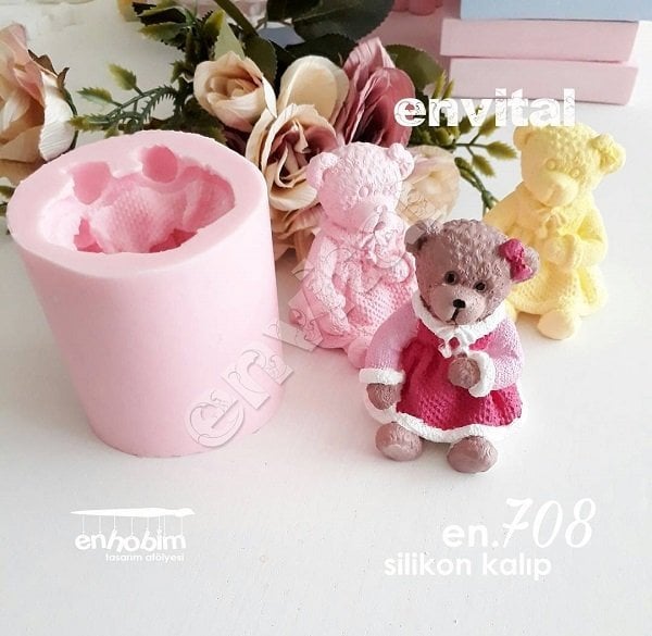 Kız ayıcık obje silikon kalıp