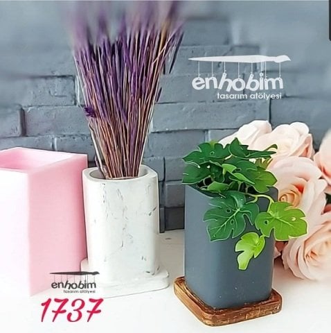 Tabanlı saksı silikon kalıp