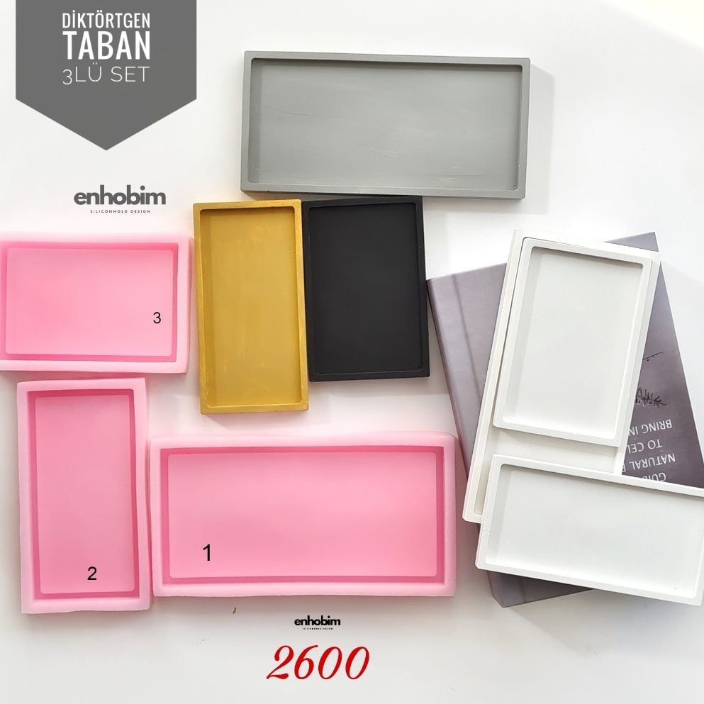 Dikdörtgen Taban SET Silikon Kalıp