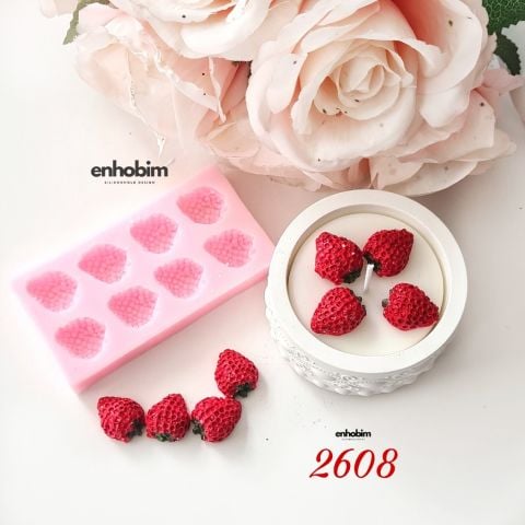 8li Çilek Silikon Kalıp