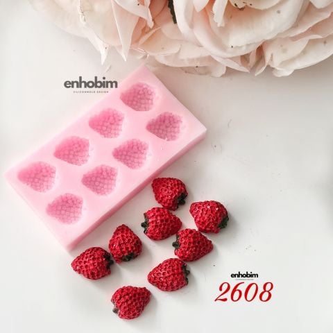 8li Çilek Silikon Kalıp