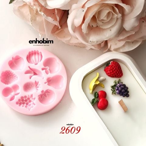 Yuvarlak Meyveler Silikon Kalıp