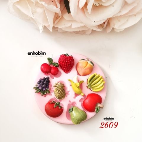 Yuvarlak Meyveler Silikon Kalıp