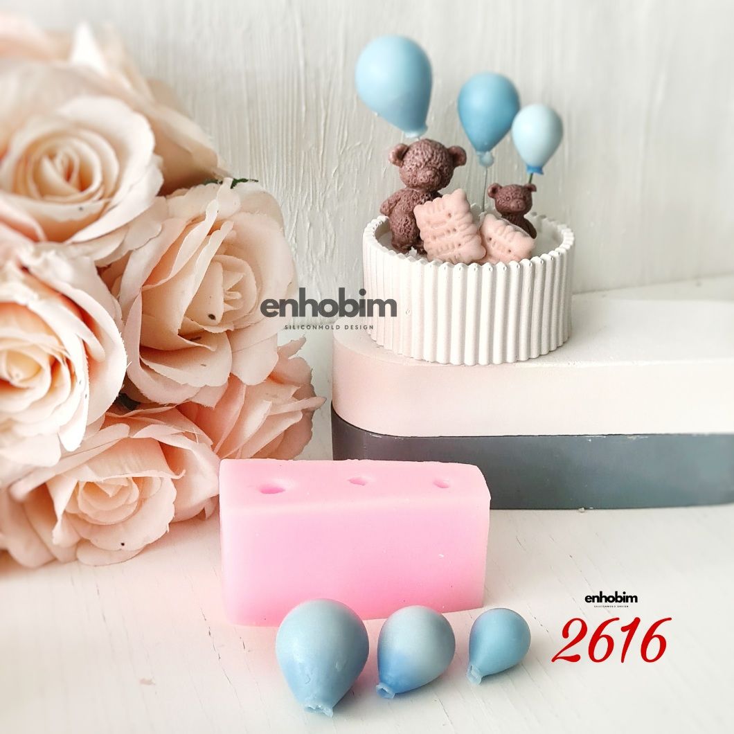 3 Boyutlu 3 farklı Boy Balonlar Çoklu silikon Kalıp