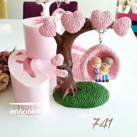 Aşk ağacı silikon kalıp