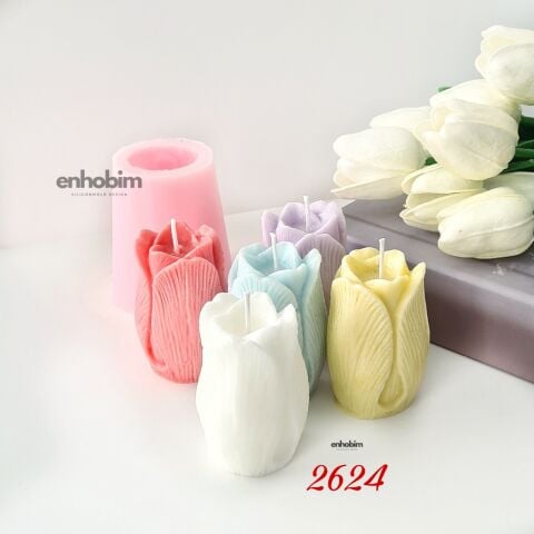 Uzun Lale Mum silikon kalıp