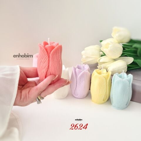 Uzun Lale Mum silikon kalıp