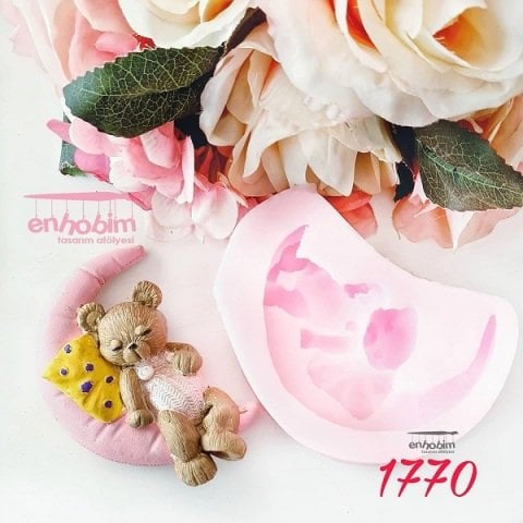 Ayda yastıklı ayıcık silikon kalıp