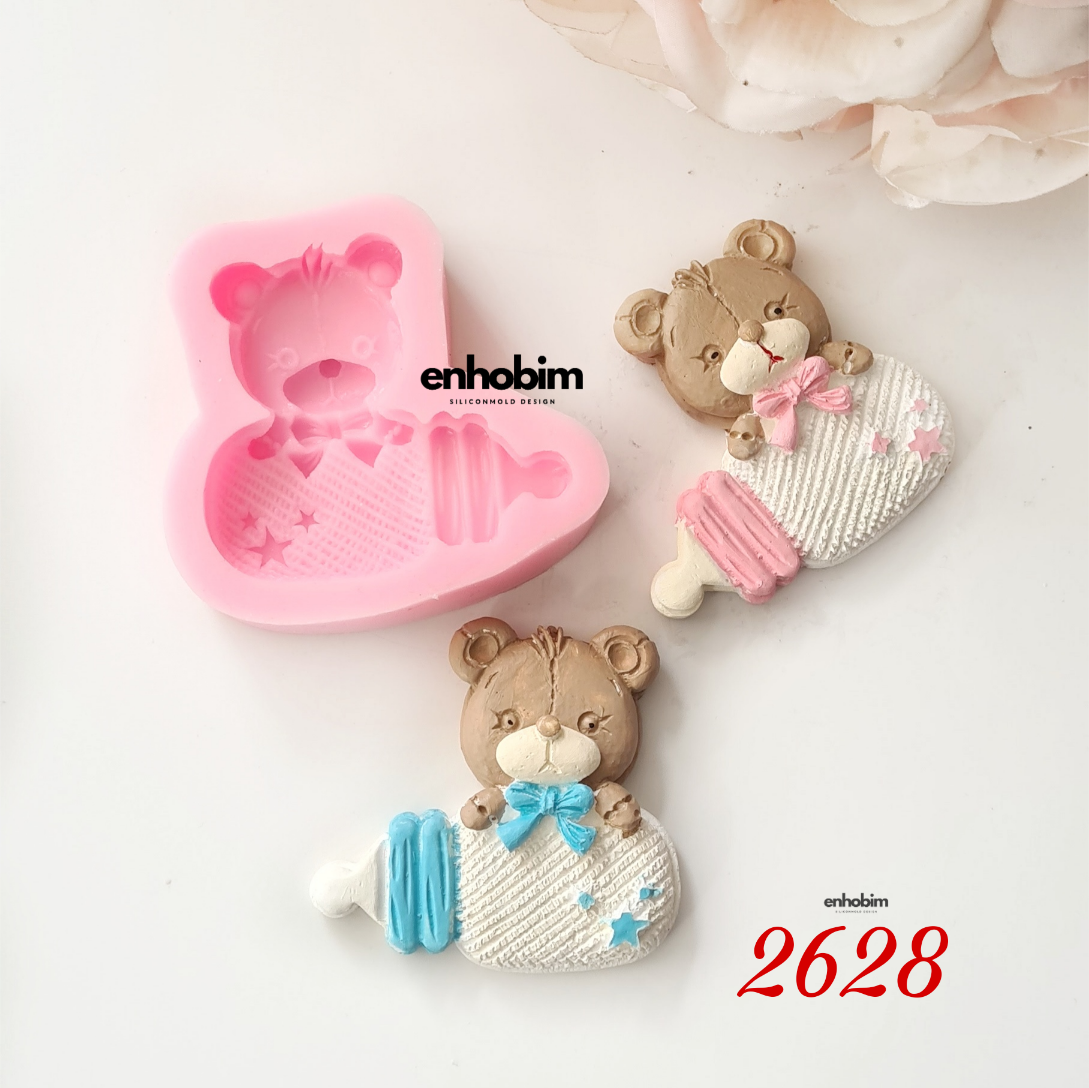 Biberonlu Ayıcık  Silikonkalıp