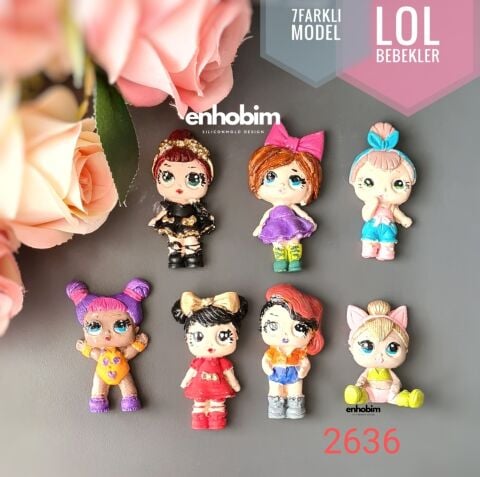 7li Set Lol Bebekler Silikon Kalıp