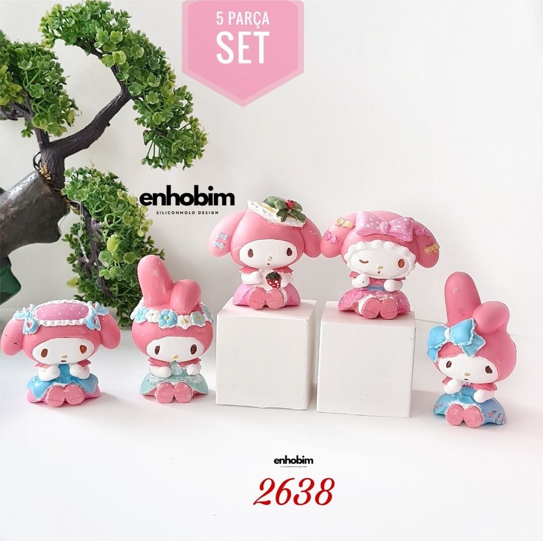 5li My Melody Küp üzeri Set Silikon kalıp