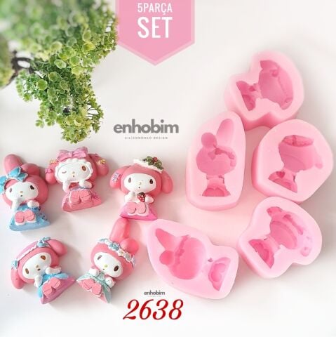 5li My Melody Küp üzeri Set Silikon kalıp