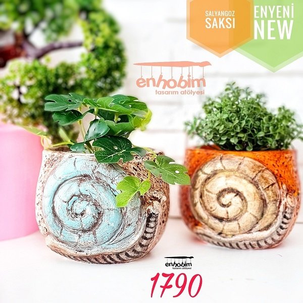 Salyangoz saksı silikon kalıp