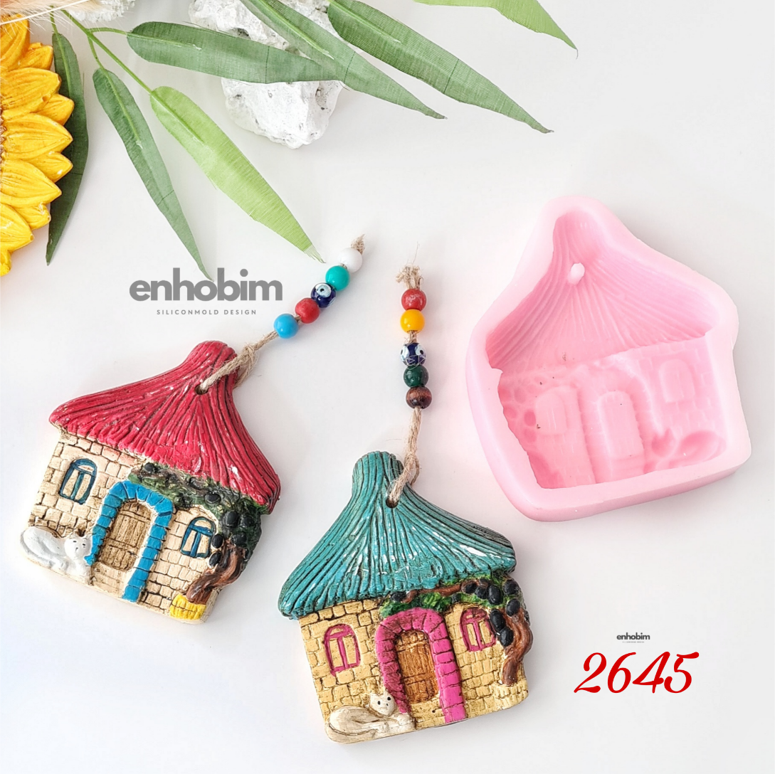 Kedili Ev Duvar Süsü Silikon Kalıp