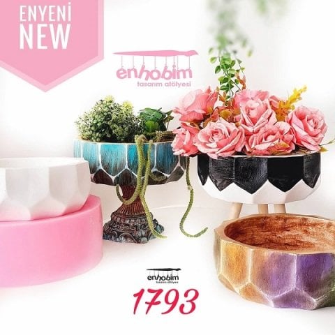 Dev petek saksı silikon saksı silikon kalıp