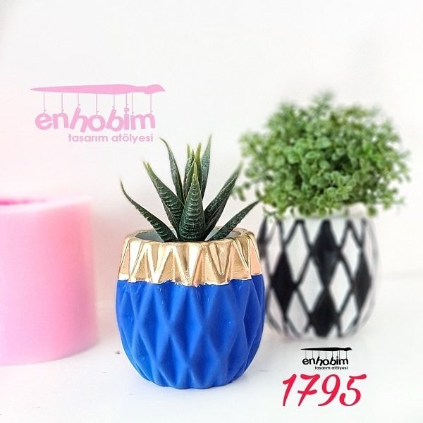 Geometri saksı silikon kalıp