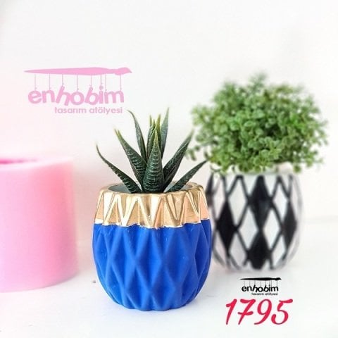 Geometri saksı silikon kalıp