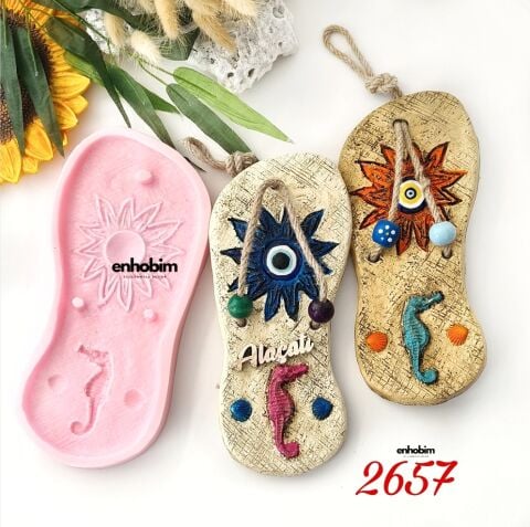 Otantik sandalet duvar süsü Silikonkalıp