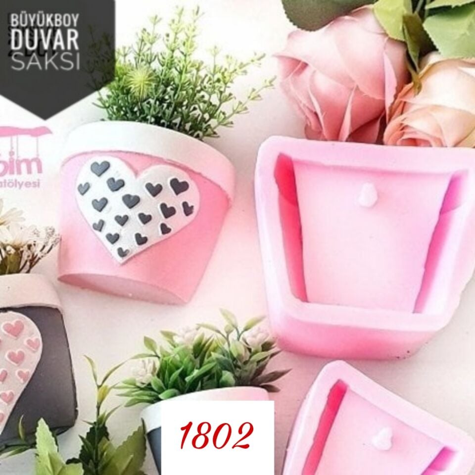 Kalpli büyük duvar saksı silikon kalıp