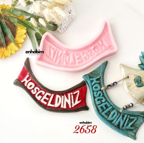 Hoşgeldiniz büyük boy silikonkalıp