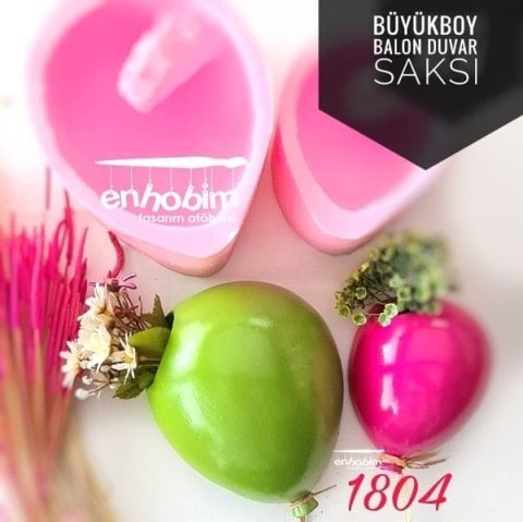 Büyük boy balon saksı silikon kalıp
